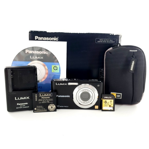 Panasonic Other - Panasonic LUMIX DMC-F2 10.1 MP Digital Camera Black w/ Battery, Charger, SD Card
